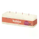 Свеча декоративная 4 фитиля Bolsius Rustic Shine жемчужная