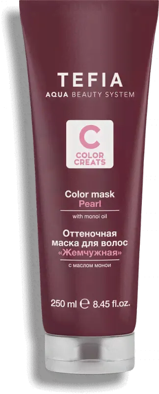 Оттеночная маска для волос Color Creats с маслом монои Жемчужная 250 мл-0