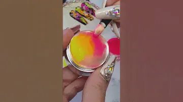 ВАУ 💅 Какой быстрый дизайн ногтей. Лайфхаки для дизайна ногтей 🤗 Неоновый пигмент для дизайна ногтей, желейный штамп и акриловая краска.