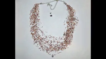 DIY Воздушное колье своими руками из бисера и лески