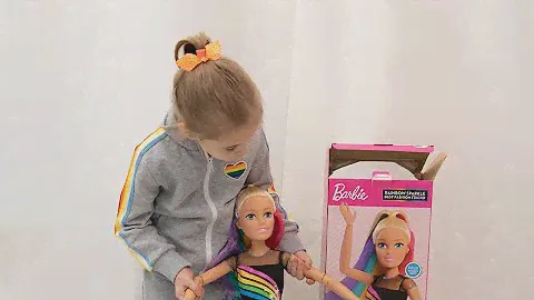 MATTEL BARBIE RAINBOW HAIR | Новая кукла РАСПАКОВКА