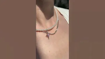 Чокер из искусственного жемчуга и стразовой серебряной цепочки #жемчуг #diamond #элегантность