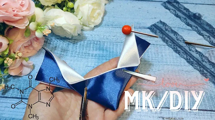 Необычно объёмные бантики,сине-белые бантики#бантикившколу #diy #handmade #канзаши #творчество