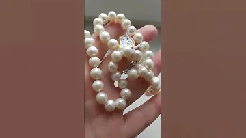 Серебро 925.( натуральный жемчуг.длина 50см.жемчуг 7-9мм.)